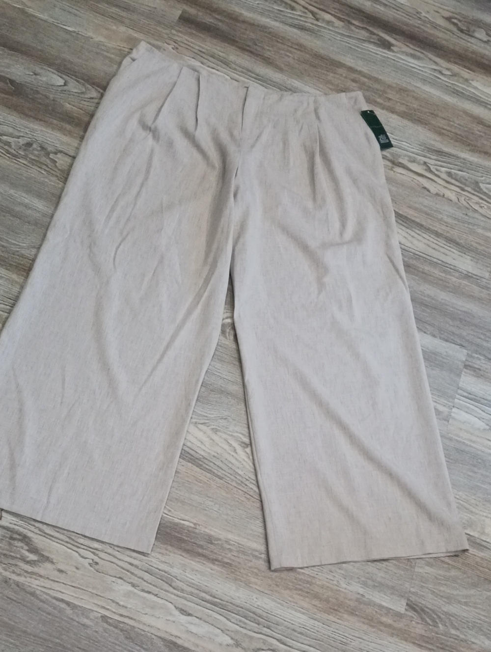 wild fable Wide-Leg Linen-Blend Pants in Light Taupe